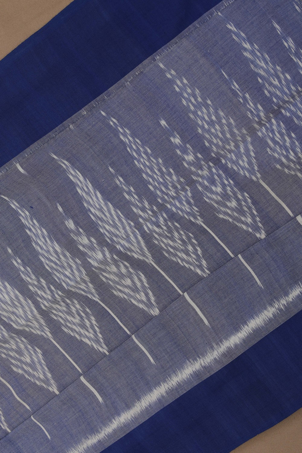Image of Pochampally Ikat Smoky Blue Saree